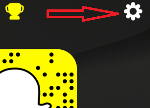 snapchat gear icon image on the app