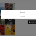 instagram signout page/button